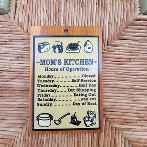 Vintage moms kitchen cooking themed
